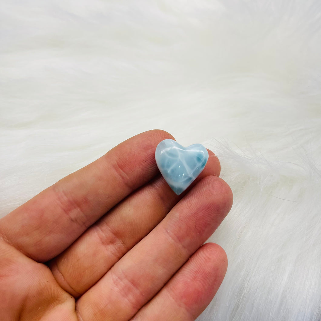 Top Quality Larimar Heart Carving 8