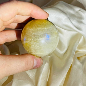 Sunstone in Moonstone “Belomorite” Sphere 3
