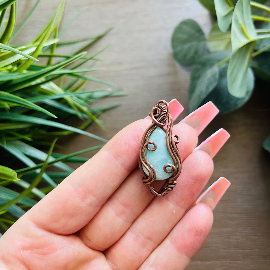 Larimar x Copper Wire Ver 1: The Natural Elegance Collection