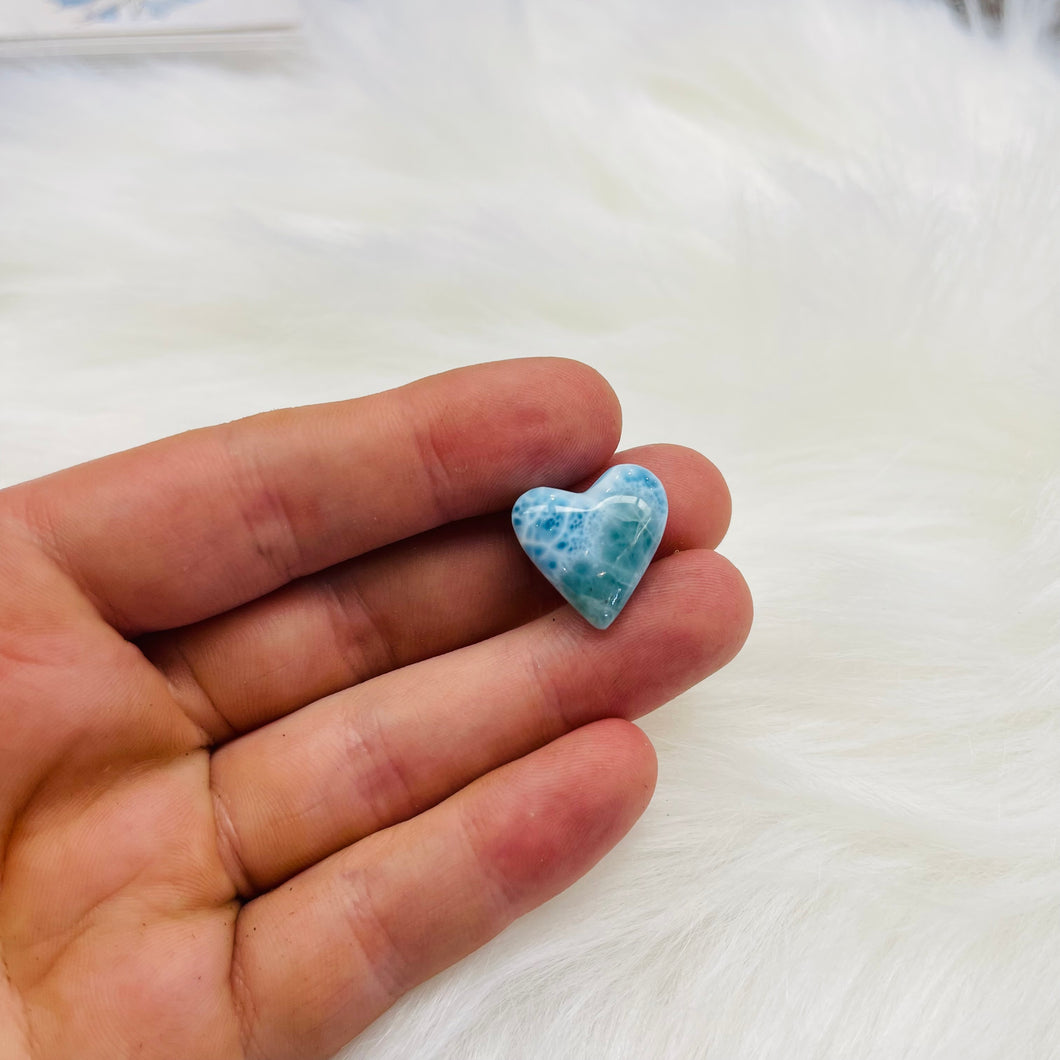 Top Quality Larimar Heart Carving 15
