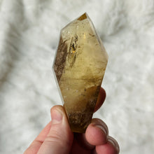 Load image into Gallery viewer, Natural Smoky Araçuaí Citrine Double Terminated Point with phantoms 4
