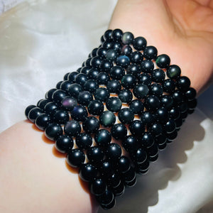 Rainbow Obsidian Crystal Stretch Bracelets (1)